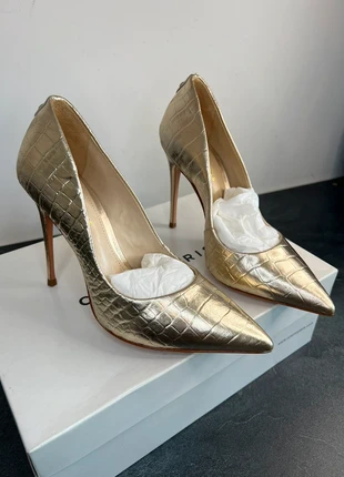 Chaussures crocodile à talons pointues doré femmes cosmoparis chic cuir valeur 150€, brand: Cosmoparis, condizioni: Ottime, taglia: 36, €79.99, €84.69 include la Protezione acquisti Pro