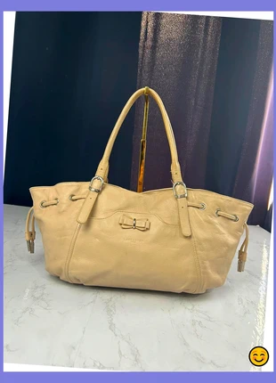 Sac à main et à épaule Lancaster crème en cuir souple, brand: Lancaster, condition: Very good, €42.00, €44.80 includes Buyer Protection Pro