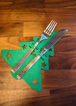 🎄Set de 12 portacubiertos navideños color verde Navidad🎁, merk: Local, staat: Nieuw zonder prijskaartje, € 6,00, € 7,00 inclusief Kopersbescherming