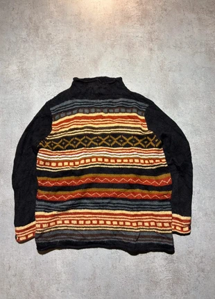 Pull-over d’hiver à motifs vintage | Taille S | Couleur Noir/Orange, marque: Vintage, état: Très bon état, taille: S / 36 / 8, 12,00 €, 13,30 € Protection acheteurs incluse