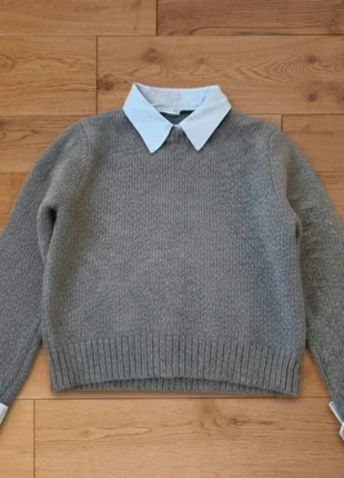 Pull Bicolore Élégant à Col Polo pour Femme – Manches Longues & Boutons Contrastés, marque: Élise Marveau, état: Très bon état, taille: S / 36 / 8, 47,14 €, 50,20 € Protection acheteurs incluse