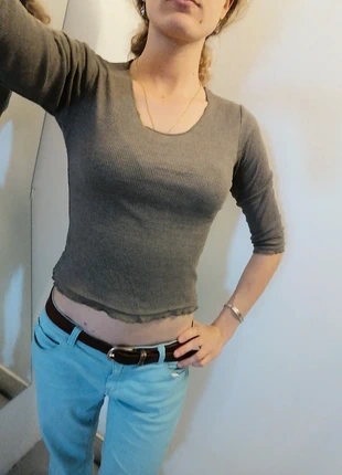 T-shirt femme court nombril apparent manche courte kaki, marca: pas de marque, estado: Bueno, tamaño: S / 36 / 8, 4,50 €, 5,43 € Protección al comprador incluida