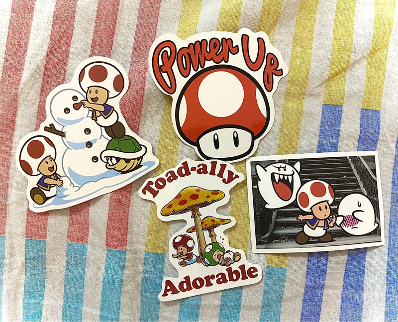 Toad stickers adesivi Super Mario Bros
