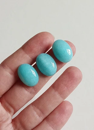 Lote 3x cabochão Quartzo azul claro, marca: lithotherapie, estado: Novo sem etiquetas, €7.00, €8.05 inclui Proteção do Comprador