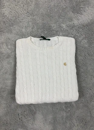 Pull sweat torsadé Ralph Lauren blanc pour femme taille S logo brodé, marca: Lauren Ralph Lauren, estado: Muy bueno, tamaño: S / 36 / 8, 26,00 €, 28,00 € Protección al comprador incluida