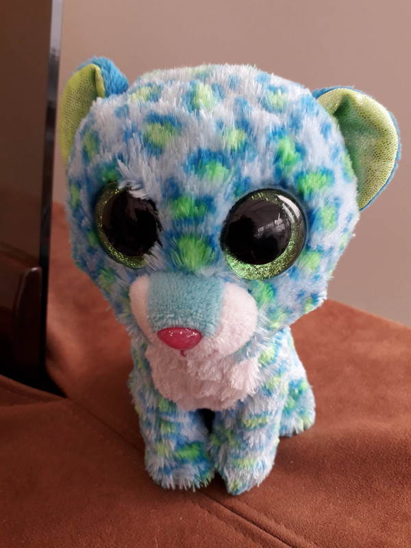 Ty beanie boos leona blue discount leopard regular plush