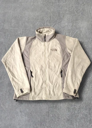 Polaire full zip femme The North Face grise et blanche logos brodés - S, brand: The North Face, condition: Very good, size: S / 36 / 8, €33.00, €35.35 includes Buyer Protection