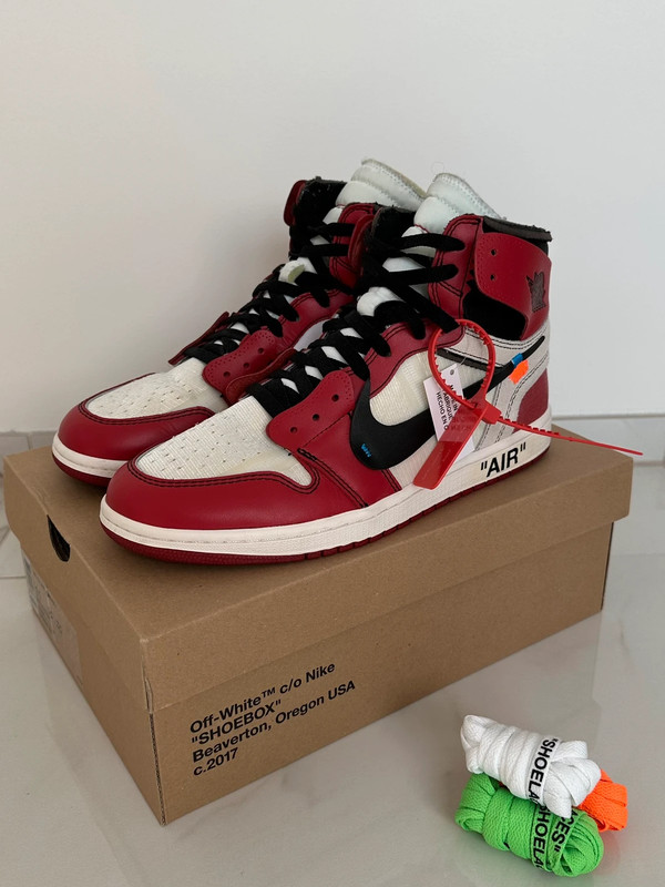 Air Jordan 1 Retro High OG Off White Chicago The Ten Nike US 11 EU 45