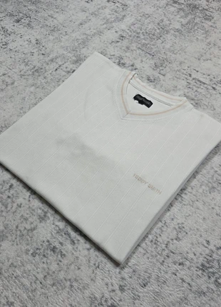 🤍 T-shirt Teddy Smith L Col V Blanc Cassé Rayures Ton sur Ton, brand: Teddy Smith, condition: Very good, size: L, €14.99, €16.44 includes Buyer Protection Pro