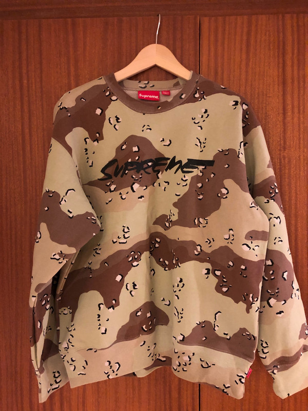 Supreme Futura Logo Crewneck Chocolate Chip Camo T Medium | Vinted