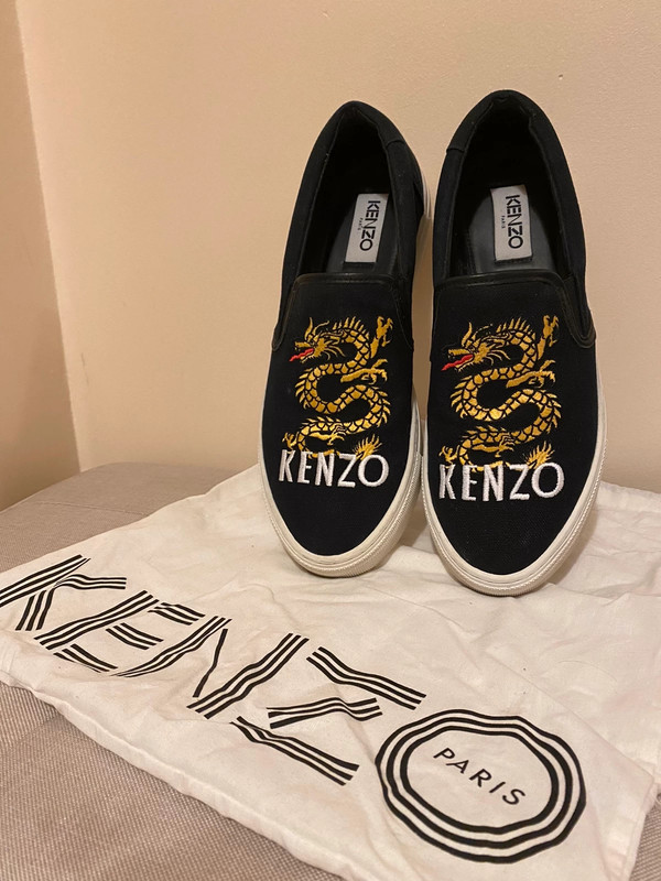 Kenzo Paris Dragon black slip on shoes UK7 Vinted
