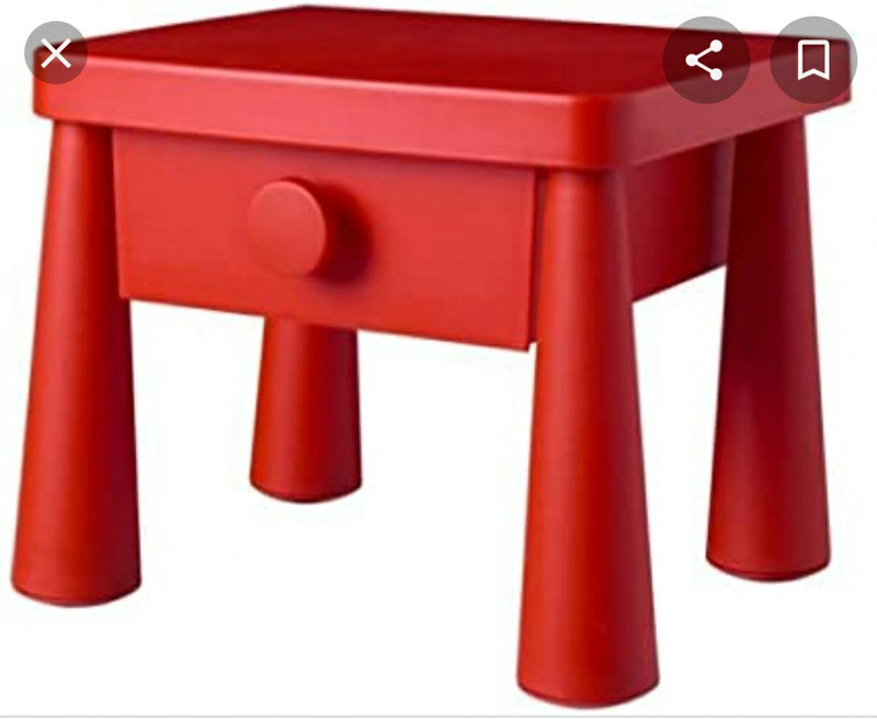 MAMMUT Table enfant, intérieur/extérieur bleu, 85 cm - IKEA
