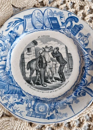 Assiette parlante terre de fer, marque: Choisy le Roi, état: Très bon état, 5,00 €, 5,95 € Protection acheteurs incluse