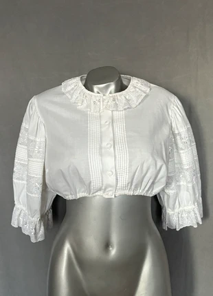 Blouse Dirndl vintage blanche dentelle Thalbauer T.L (étiquette 44), marke: Vintage Dressing, zustand: Sehr gut, größe: L / 40 / 12, 24,00 €, 25,90 € inklusive Vinted-Käuferschutz