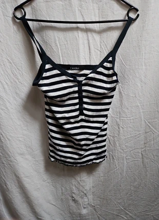 Débardeur rayé noir et blanc femme – Style marin chic & intemporel, marca: Caroll, estado: Muy bueno, tamaño: M / 38 / 10, 2,00 €, 2,80 € Protección al comprador incluida