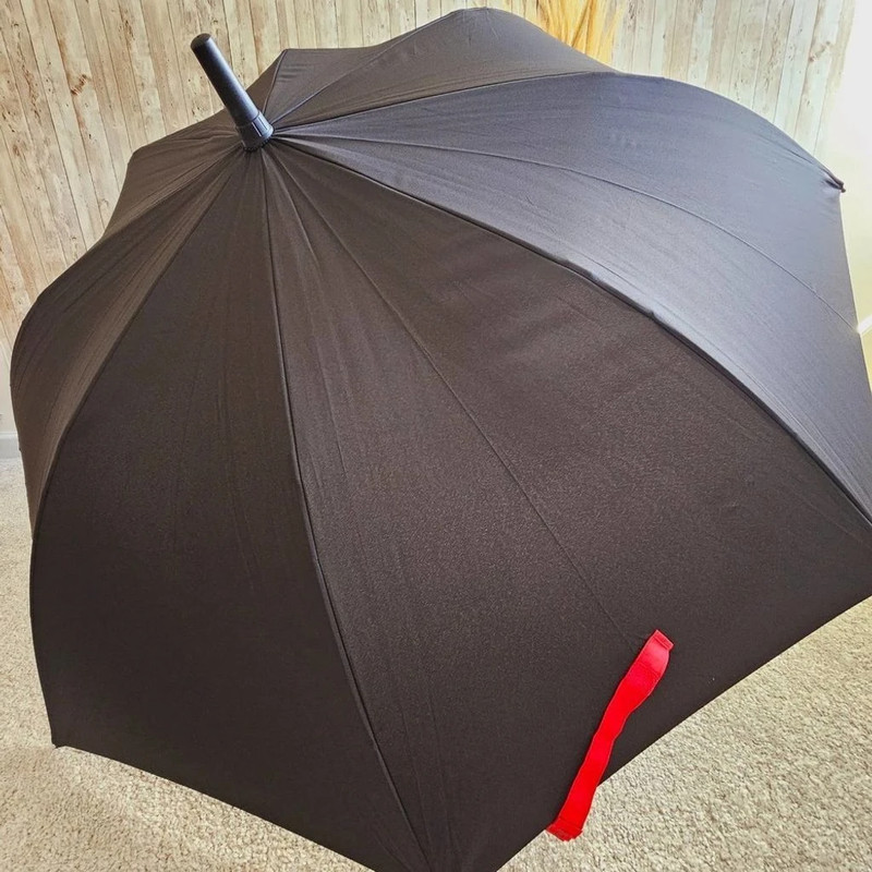 TUMI large unisex umbrella black and red 3