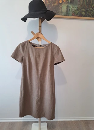 Robe taupe beige en daim d'automne, brand: Vintage Dressing, condition: Very good, size: L / 40 / 12, €5.00, €5.95 includes Buyer Protection