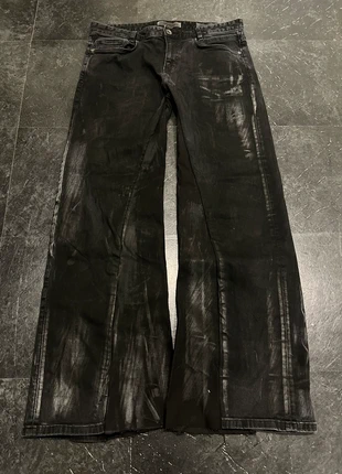 Bootcut/Baggy custom made rusty black waxed Jeans similar to "Hysteric Glamour" and "Hedi slimane", marque: y2k, état: Neuf sans étiquette, taille: L, 50,00 €, 53,20 € Protection acheteurs (Pro) incluse