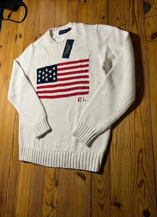 Pull Ralph Lauren drapeau flag USA blanc taille S neuf avec étiquette, marque: Ralph Lauren, état: Très bon état, taille: S / 36 / 8, 94,00 €, 99,40 € Protection acheteurs incluse