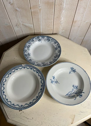 Lot de 3 assiettes creuses Sarreguemines, marque: Sarreguemines, état: Très bon état, 36,00 €, 38,50 € Protection acheteurs incluse