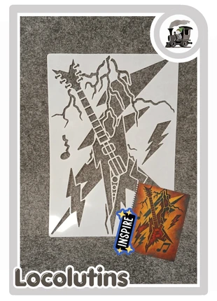 🚂 Pochoir lavable réutilisable A4 guitare électrique, état: Très bon état, taille: Taille unique, 3,90 €, 4,80 € Protection acheteurs (Pro) incluse