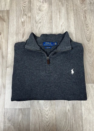 Pull half zip Ralph Lauren 1/4 Demi Col camionneur gris foncé taille L, marque: Ralph Lauren, état: Très bon état, taille: L, 58,00 €, 61,60 € Protection acheteurs incluse