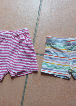 Lot 2 shorts bébé 9 mois – rayé rose + multicolore, zustand: Sehr gut, größe: 6-9 Monate / 68, 2,00 €, 2,80 € inklusive Vinted-Käuferschutz