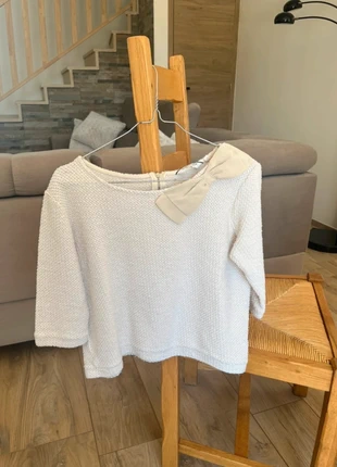 Pull Naf Naf écru – Noeud épaule & fils pailletés, marque: Naf Naf, état: Très bon état, taille: S / 36 / 8, 7,00 €, 8,05 € Protection acheteurs incluse