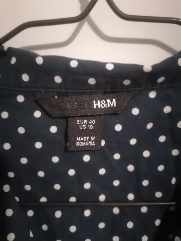 Granatowa sukienka H&M/sukienka koszulowa 3