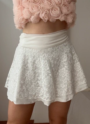Romantic lace & chiffon mini skirt, brand: Fairy, condizioni: Nuovo senza cartellino, taglia: XS / IT 38 / EU 34, €18.00, €19.60 include la Protezione acquisti
