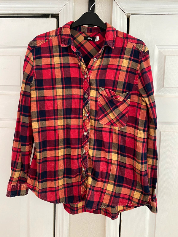 Small, red, flannel long sleeve 1