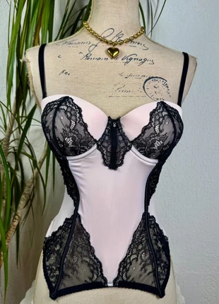 Top type corset lingerie années 2000 - authentique old fashion vintage Y2K, brand: COQUETTE, condition: Very good, size: M / 38 / 10, €16.00, €17.50 includes Buyer Protection Pro