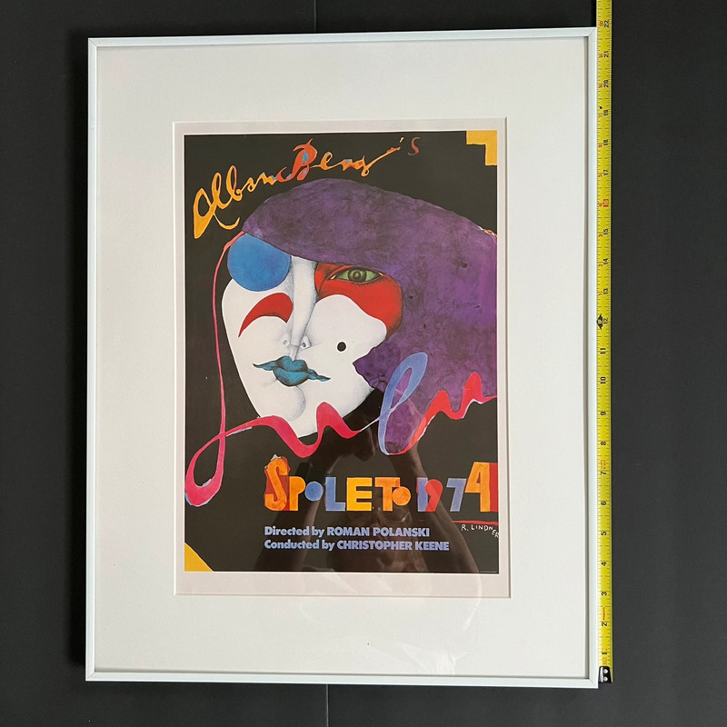 Vintage Art Print Richard Lindner Spoleto 1974, Festival Poster Print Framed, Opera Face Mask 5