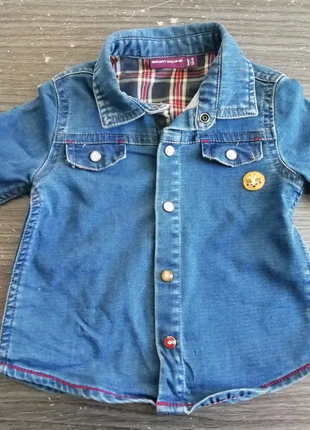 Veste légère en jean mixte, merk: Sergent Major, staat: Heel goed, maat: 3-6 maanden / 62 cm, € 3,00, € 3,85 inclusief Kopersbescherming
