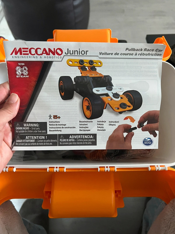 Meccano Junior Toolbox Pullback Race Car - 5 Model Set for sale online