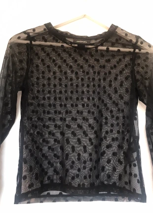 Camiseta negra transparente Monki, marque: Monki, état: Neuf sans étiquette, taille: S / 36 / 8, 9,00 €, 10,15 € Protection acheteurs incluse