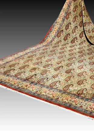Grand Tapis d'Orient Iran Ghoum, Laine Kurk, Nouée Main Vers 1960 - 1970,, merk: Fait Main, staat: Heel goed, € 1 990,00, € 2 029,80 inclusief Kopersbescherming Pro