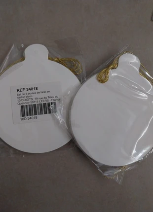 Boules à décorer - NOËL, marca: 10 Doigts, estado: Nuevo con etiquetas, 2,50 €, 3,33 € Protección al comprador incluida