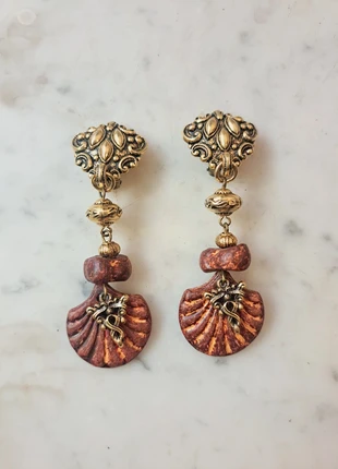 Vintage Boucles d'oreilles clips dorés, brand: Vintage, condition: Very good, €15.00, €16.45 includes Buyer Protection Pro