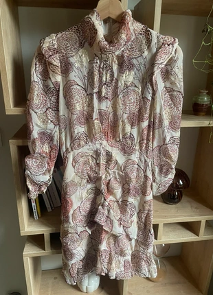 Robe imprimée froncés, marque: Ba&sh, état: Très bon état, taille: S / 36 / 8, 45,00 €, 47,95 € Protection acheteurs incluse