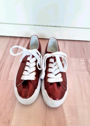 Baskets rouge lurex Naf Naf femme 36, merk: Naf Naf, staat: Heel goed, maat: 36, € 10,00, € 11,20 inclusief Kopersbescherming