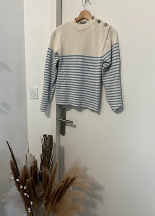 Pull élégant marinière avec bouton., brand: Ragazza, condition: Very good, size: M / 38 / 10, €8.00, €9.10 includes Buyer Protection