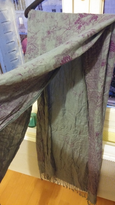 Jolie long foulard gris et violet PIECES 4