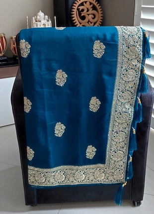 Saree unstitched Royal Blue, brand: saree, condizioni: Nuovo con cartellino, taglia: Taglia unica, €60.00, €63.70 include la Protezione acquisti