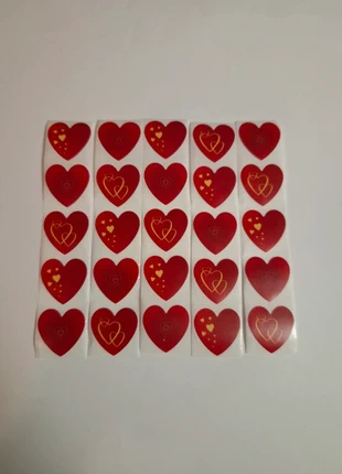 Rode detail hartjes sluitstickers, estado: Nuevo sin etiquetas, 1,00 €, 1,75 € Protección al comprador Pro incluida