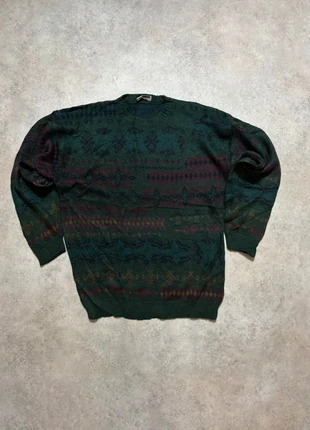 Pull d’hiver Coogie vintage, jersey style Y2K, style vintage, années 80 col ras le coup, vert, merk: Vintage Dressing, staat: Heel goed, maat: L, € 16,00, € 17,50 inclusief Kopersbescherming