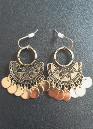 Boucles d'oreilles pampilles ethnique, condition: Very good, €10.00, €11.20 includes Buyer Protection Pro