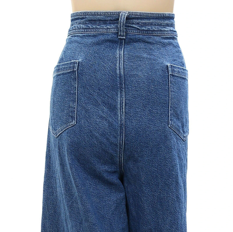 Apiece Apart Merinda Denim Pants Jeans Wide Leg High Waisted 3X PS New 261732 4