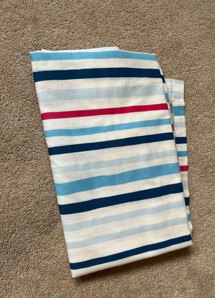 Horizontal blue and red stripe boys curtains, brand: Source Unknown, condition: Very good, size: Up to 149 cm, £5.00, £5.95 includes Buyer Protection