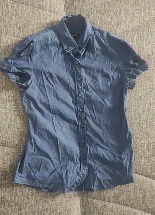 Camicia blu And donna maniche corte XS/S, marque: and, état: Très bon état, taille: S / 36 / 8, 1,50 €, 2,28 € Protection acheteurs incluse